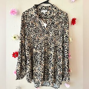 beachlunchlounge Animal Print Blouse